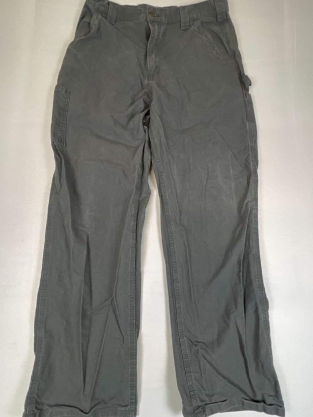 Carhartt B151 FAT Pants Mens 36x32 Gray Dungaree Fit Cotton Canvas